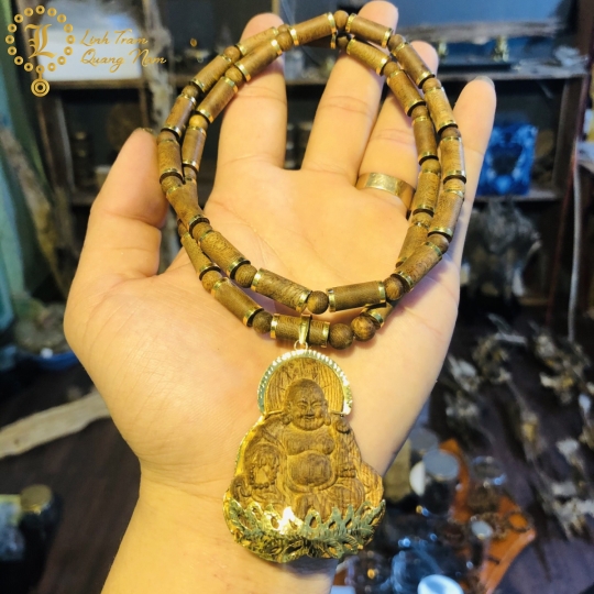 Dây chuyền trầm tốc núi bọc vàng 18k 